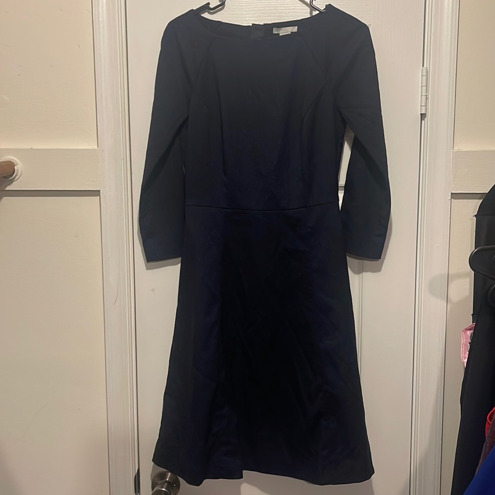 H&M women’s quarter sleeve dress navy blue size 6